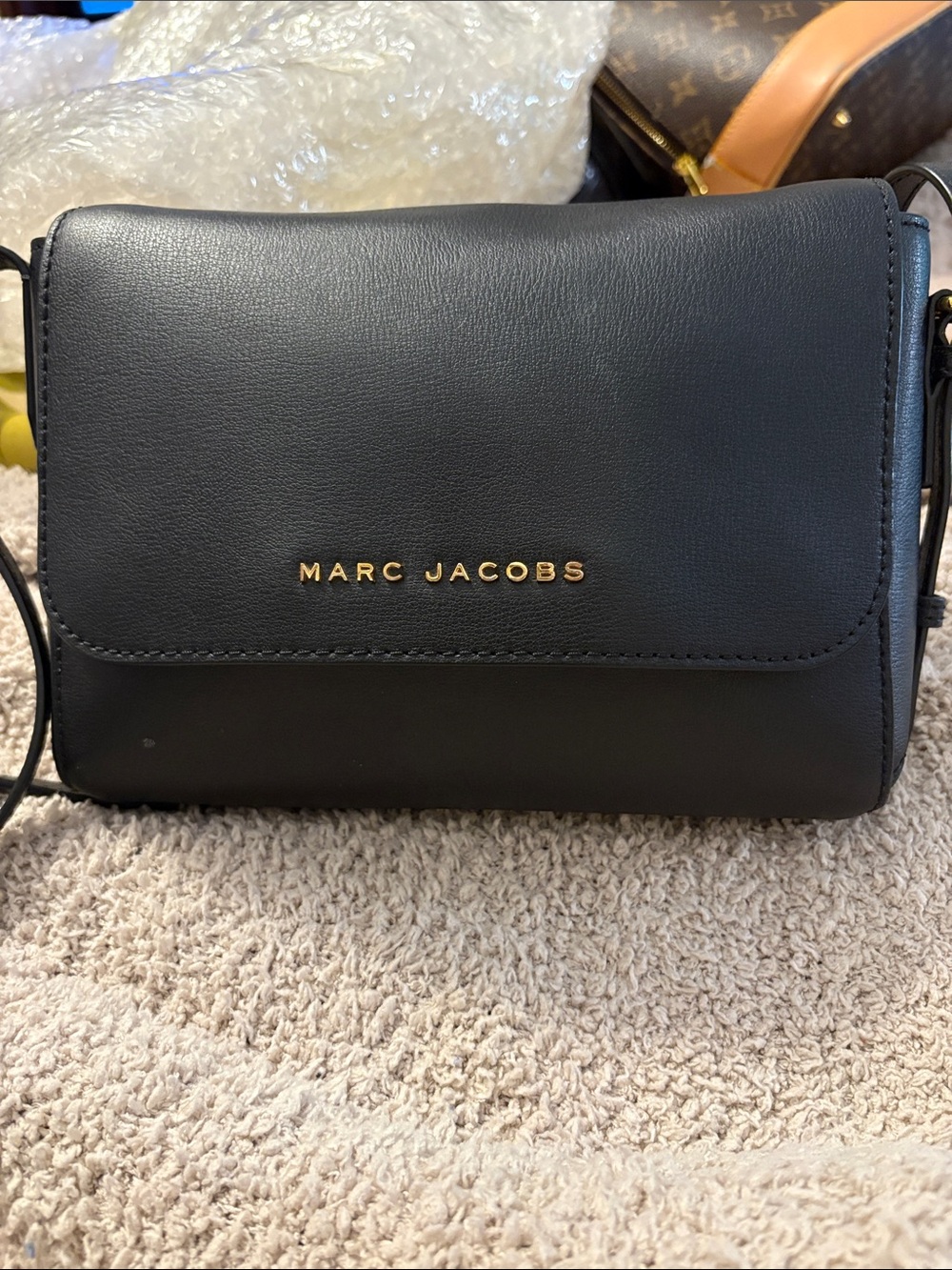 Marc Jacobs Medium Commuter Black Leather Crossbody Bag EUC